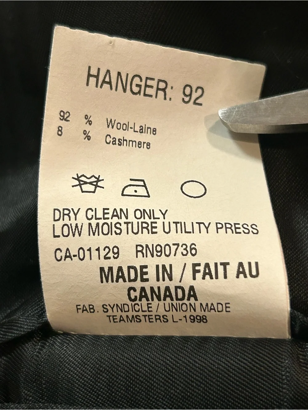 Vintage Chaps Ralph Lauren Wool Cashmere Suit Jacket Blazer Grey Mens 42R